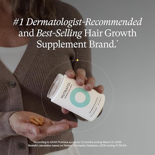 Nutrafol Womens Balance Hair Growth Supplements, Age 45+, 1-Month Bottle | #1 Dermatologist-Recommended Hair Growth Supplement Brand, Clinically Tested For Visibly Thicker Hair And Scalp Coverage