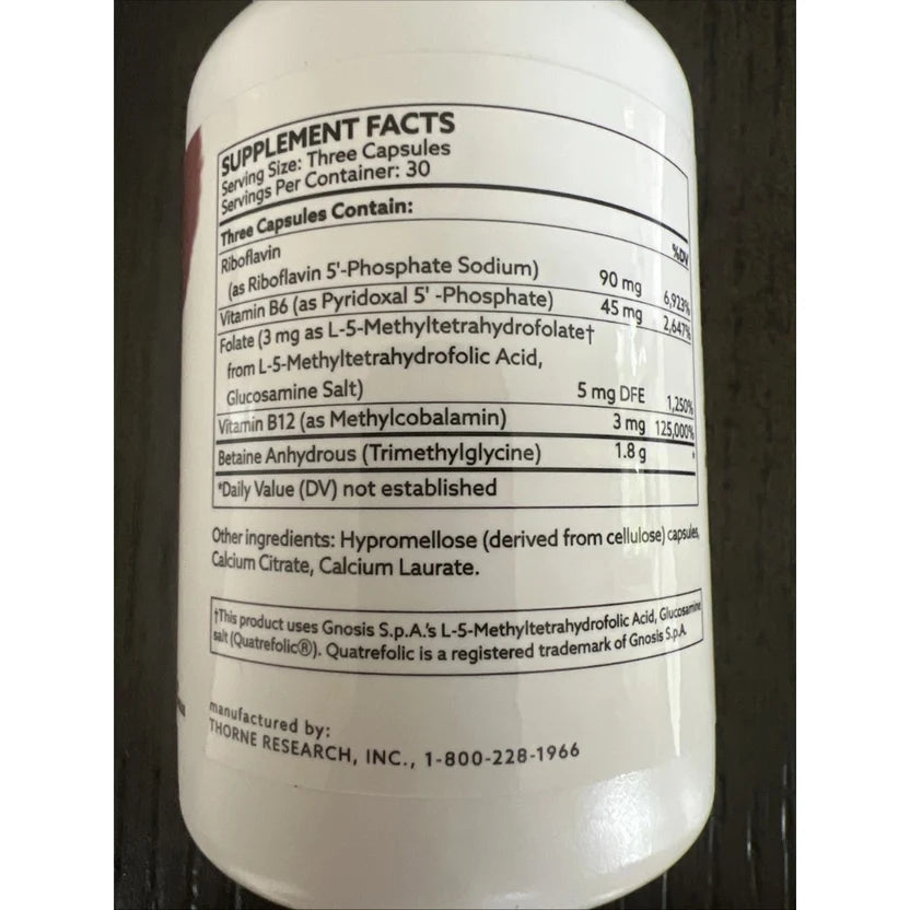 Thorne Methyl-Guard Plus – 90 Capsules | Active B Vitamins & Methylation Support