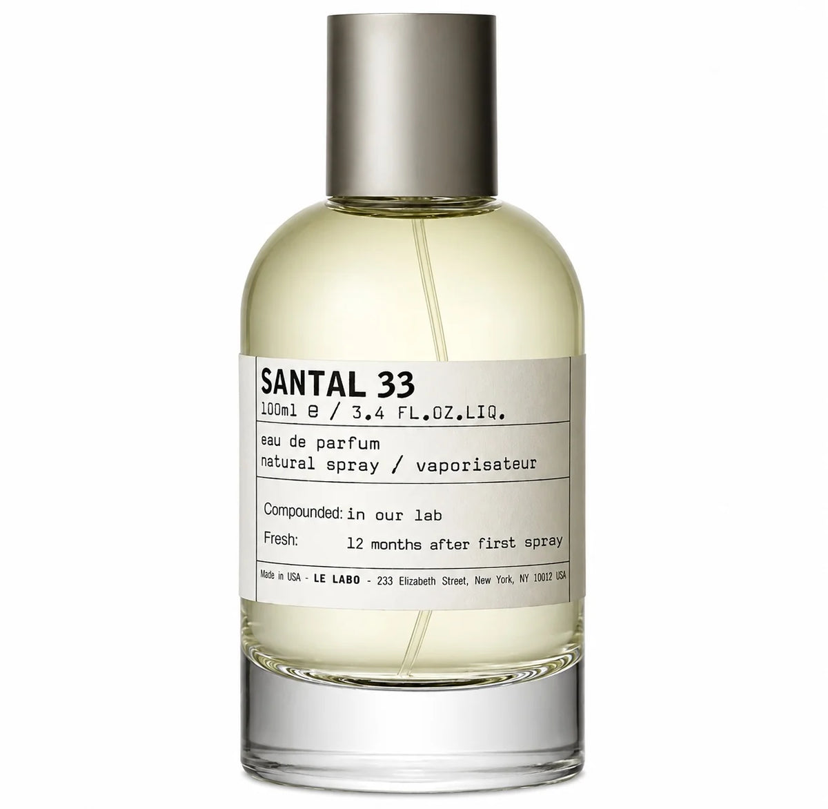 Le Labo Santal 33 Eau de Parfum Spray 3.4 oz / 100 ml Unisex