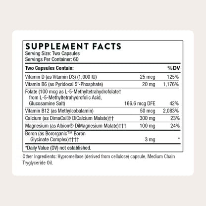 THORNE - Advanced Bone Support - (Formerly Oscap) - Bone Health Supplement with Calcium and Vitamin D* - 120 Capsules