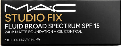 MAC Studio Fix Fluid SPF 15 Foundation NC17 30ml / 1oz Full Coverage Matte Finish New