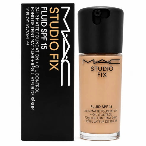 MAC Studio Fix Fluid SPF 15 Liquid Foundation 1 oz / 30 ml – Matte Finish Oil Control Long Wear Makeup