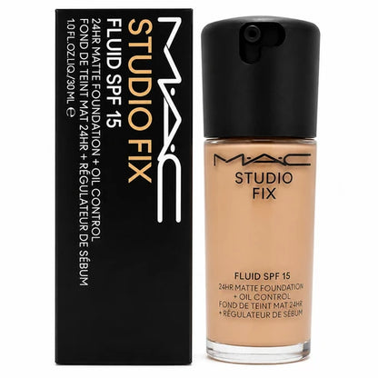 MAC Studio Fix Fluid SPF 15 Liquid Foundation 1 oz / 30 ml – Matte Finish Oil Control Long Wear Makeup