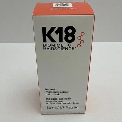 K18 Biomimetic Hairscience Leave-In Molecular Repair Hair Mask 50ml / 1.7 fl oz | Repairs Damaged Hair
