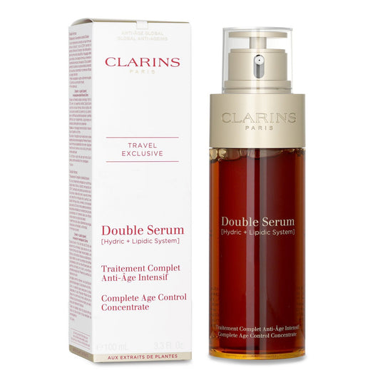 Clarins Double Serum 100ml / 3.3oz – Hydric + Lipidic System – New & Sealed Pack