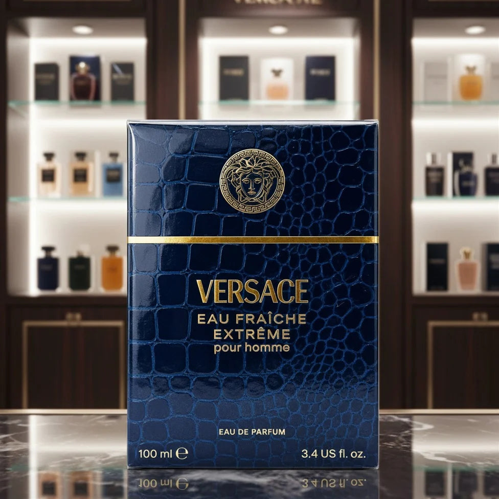 Versace Eau Fraîche Extreme Eau de Parfum for Men 3.4 oz / 100 ml Spray – New Sealed – 100% Authentic