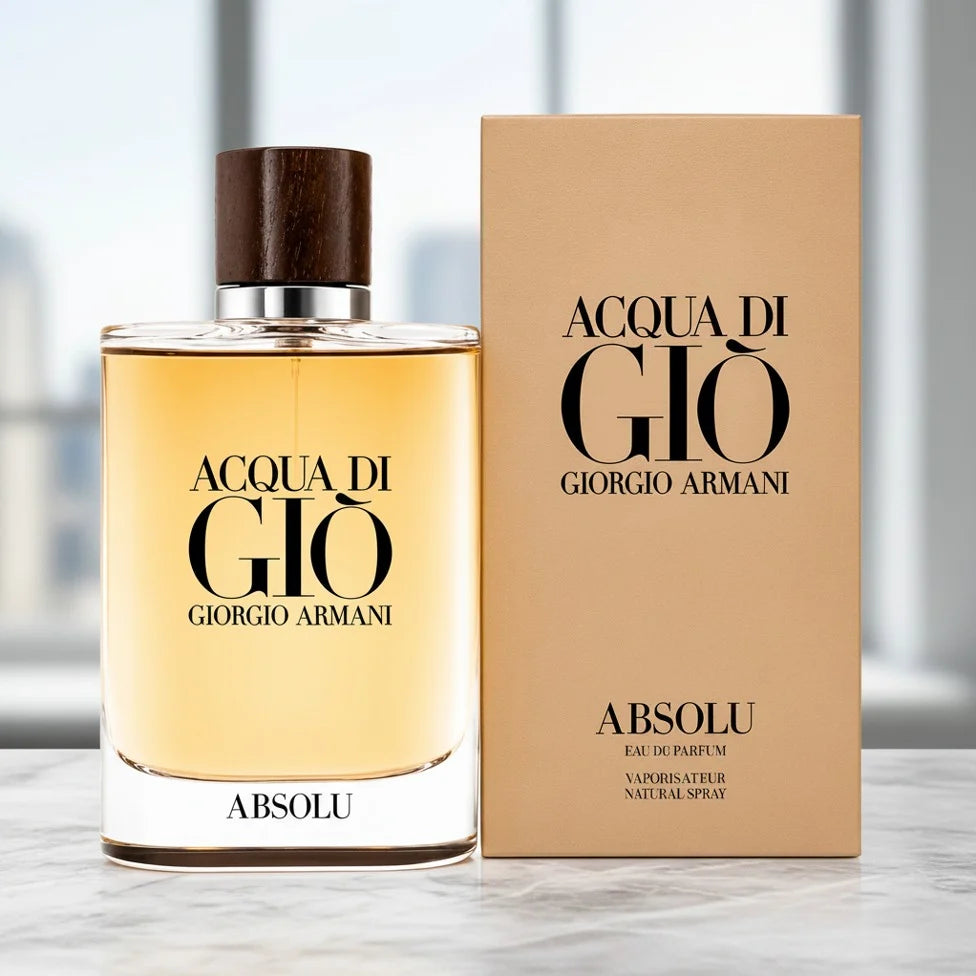 Acqua Di Gio Absolu by Giorgio Armani Eau de Parfum Spray for Men 4.2 oz 125 ml – New in Box