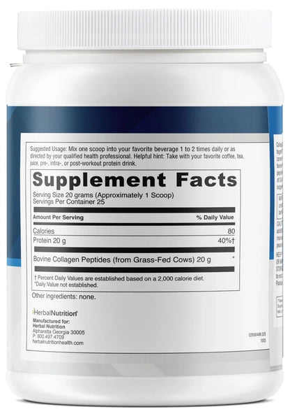 Collagen Peptides Powder for Skin, Hair, Nails, Bones & Joint Support | Unflavored Collagen Supplemen