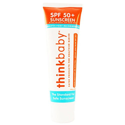 Thinkbaby Baby Suncreen - SPF 50+ - 3 fl oz - Safe for Babies - Dermatologist Recommended - Image 1