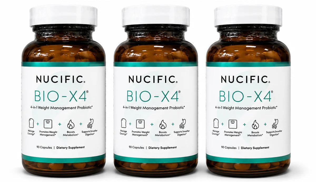 3 Pack Bio-X4 4-in-1 Probiotic Digestive Weight Support 90 Caps