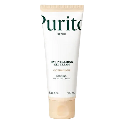 PURITO Oat-In Calming Gel Cream 100mL – Soothing Hydrating Gel Moisturizer with 77% Oat Seed Water, Panthenol &amp; Squalane | Lightweight Korean Skincare for Sensitive Skin