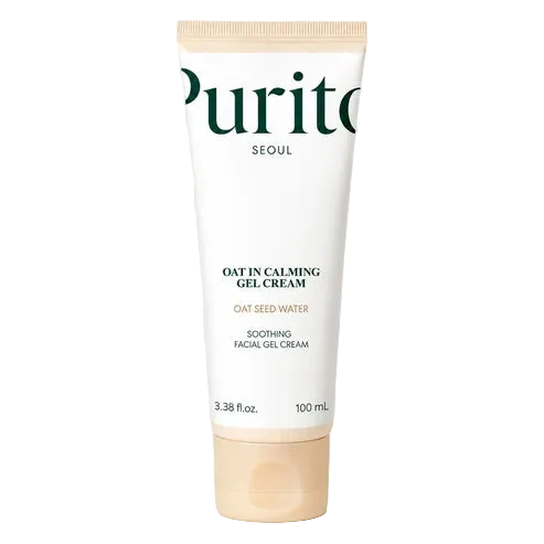 PURITO Oat-In Calming Gel Cream 100mL – Soothing Hydrating Gel Moisturizer with 77% Oat Seed Water, Panthenol &amp; Squalane | Lightweight Korean Skincare for Sensitive Skin