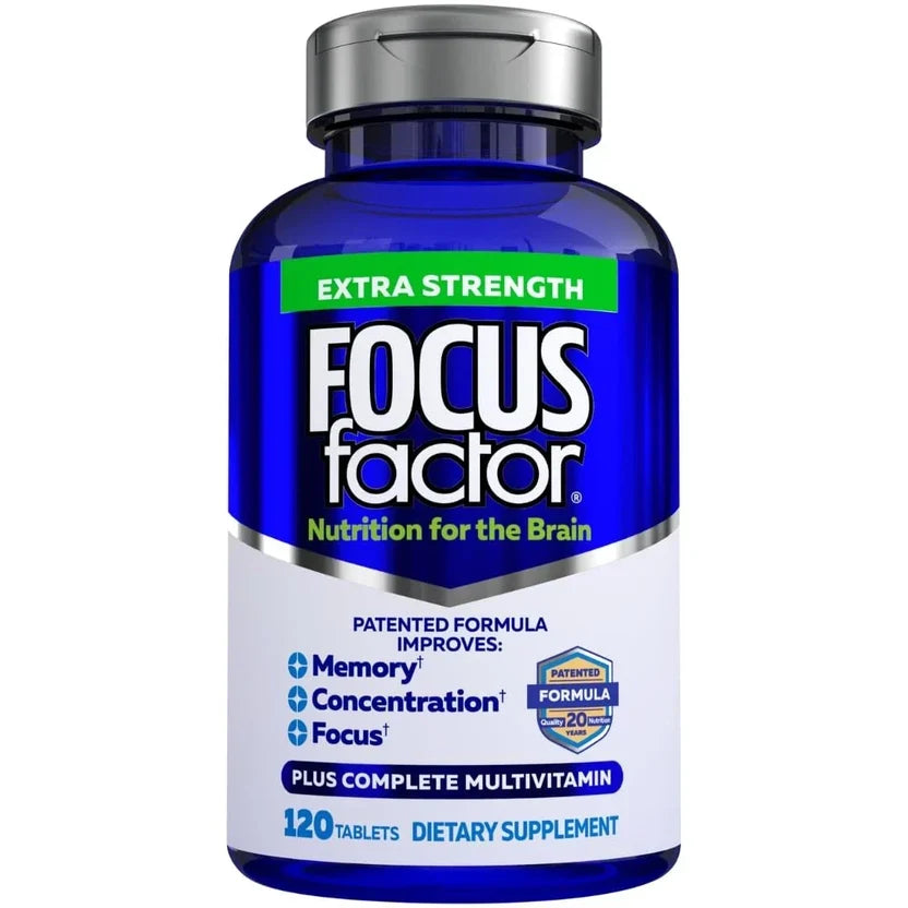 Focus Factor Extra Strength (120 Count) - Brain Supplement for Memory, Concentration and Focus