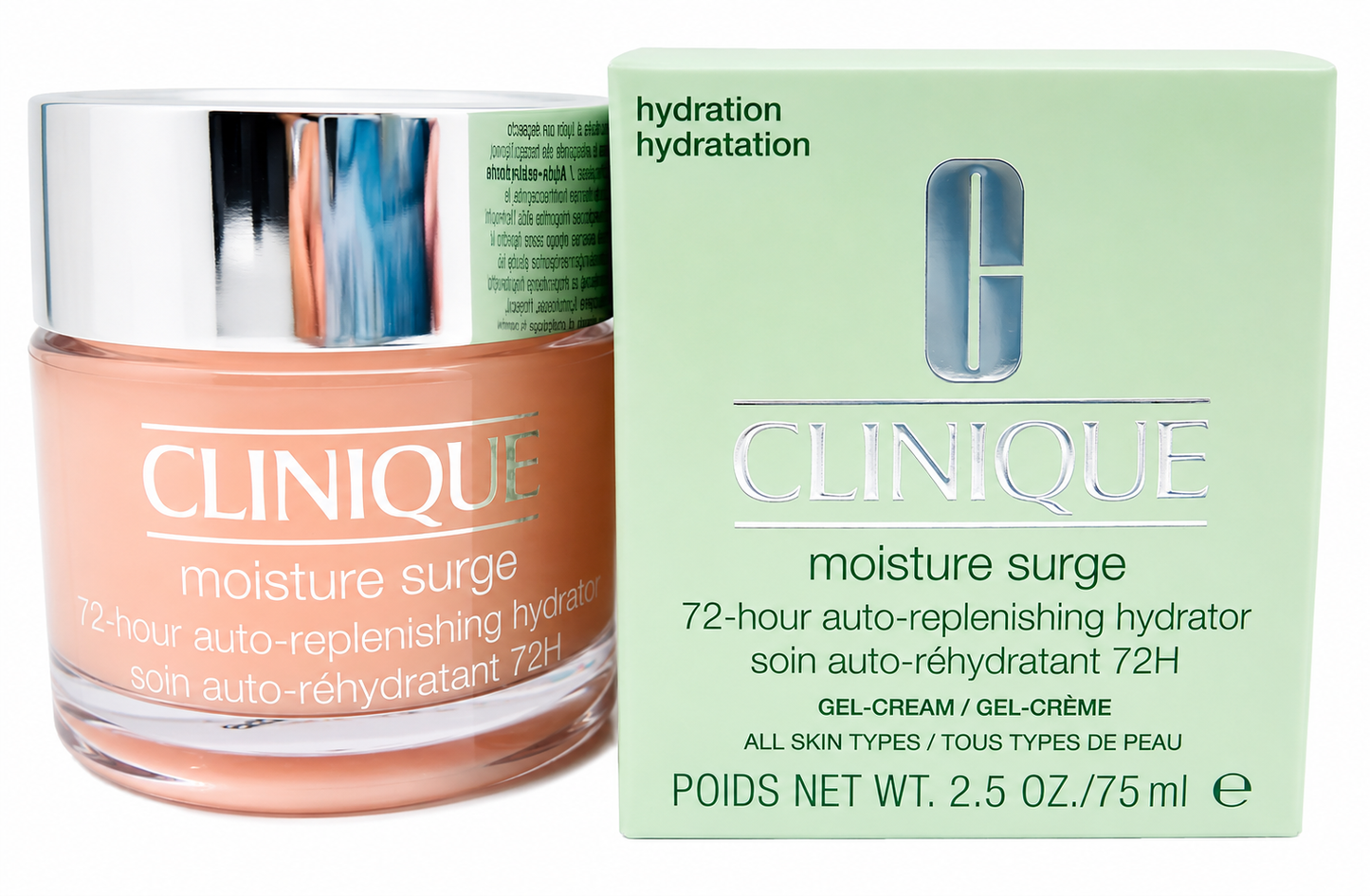 Clinique Moisture Surge 72-Hour Auto-Replenishing Hydrator Gel Cream 75ml / 2.5oz All Skin Types New in Box
