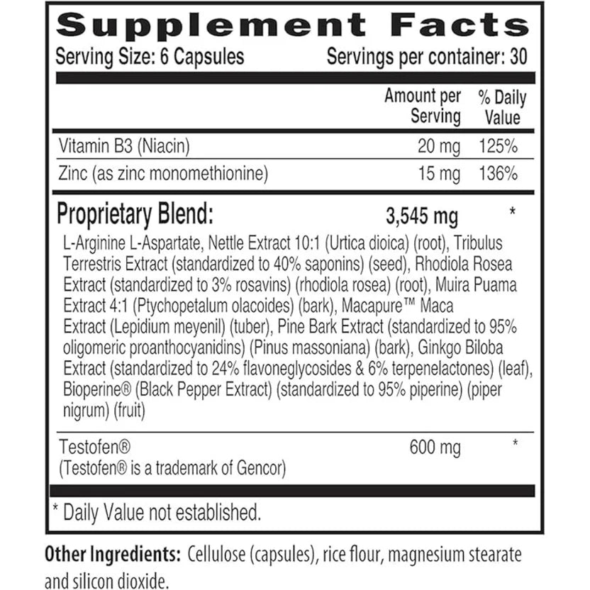NaturalSlim Natural Testosterone Booster for Men - Male Enhancing Supplement