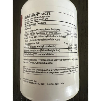 Thorne Methyl-Guard Plus – 90 Capsules | Active B Vitamins & Methylation Support