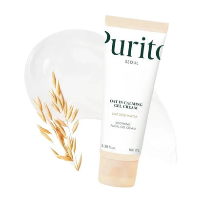 Calming Gel Moisturizer for Sensitive Skin, Hydration & Skin Barrier Support | Oat-Based Lightweight Skincare Cream (100ml) - Image 1