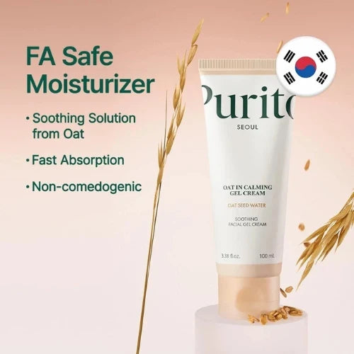 Calming Gel Moisturizer for Sensitive Skin, Hydration & Skin Barrier Support | Oat-Based Lightweight Skincare Cream (100ml) - Image 3