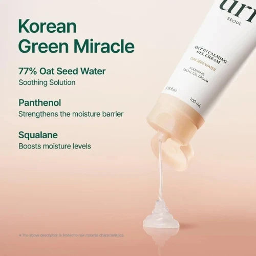 Calming Gel Moisturizer for Sensitive Skin, Hydration & Skin Barrier Support | Oat-Based Lightweight Skincare Cream (100ml) - Image 4