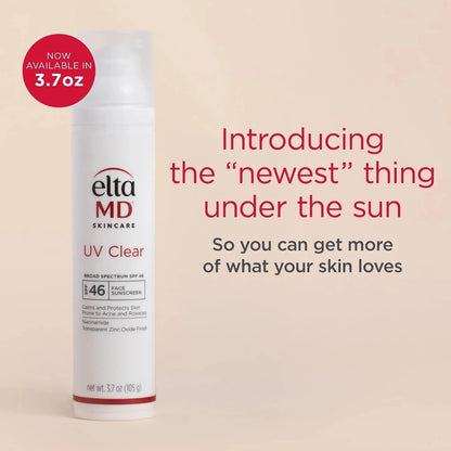 EltaMD UV Clear Broad Spectrum SPF 46 Face Sunscreen 3.7 oz (106g) Facial Sunscreen for Acne-Prone & Sensitive Skin