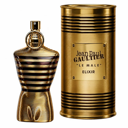 Jean Paul Gaultier Le Male Elixir Eau de Parfum for Men 4.2 oz (125ml) Luxury Warm Amber Vanilla Fragrance Spray