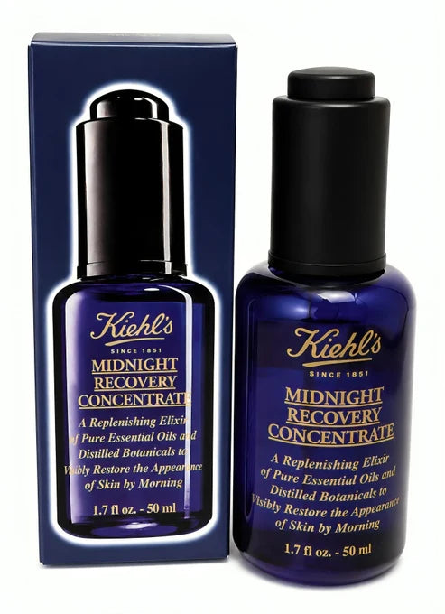 Kiehl’s Midnight Recovery Concentrate Facial Oil 1.7 oz / 50 ml – Night Serum, NIB Sealed