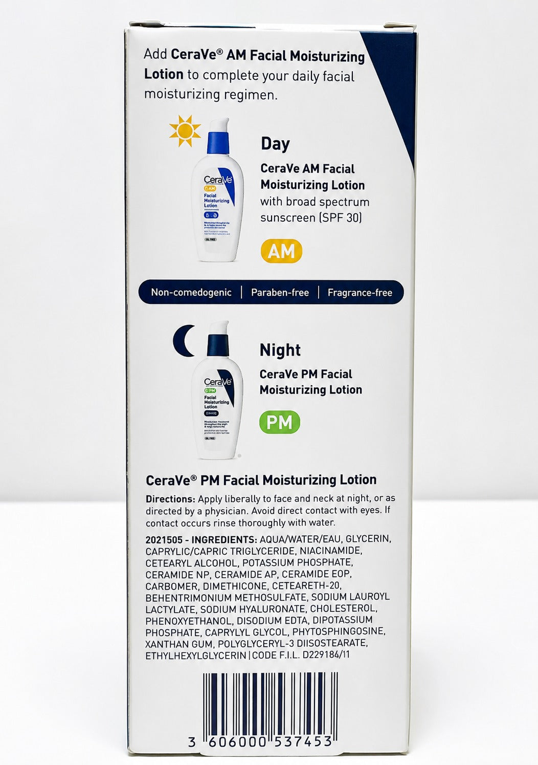 CeraVe PM Facial Moisturizing Lotion Ultra Lightweight 3 fl oz (89ml) | Oil-Free Night Face Moisturizer with Ceramides, Niacinamide &amp; Hyaluronic Acid | New in Box