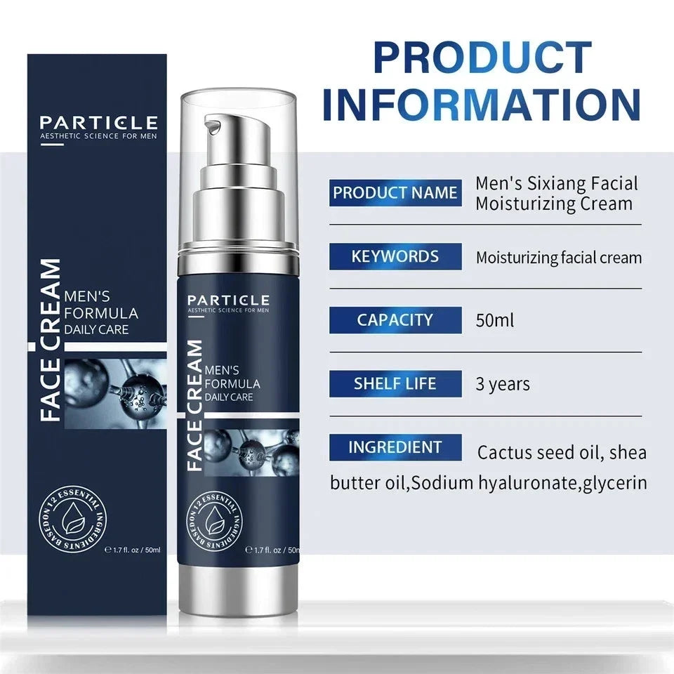 Particle Face Cream Men 6 in 1 Anti-Aging Cream Fights Eye Bags Dark Spots - Image 3