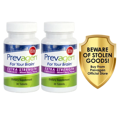 Prevagen Extra Strength 20mg Mixed Berry Chewables - 2 Pack (60-Day Supply)