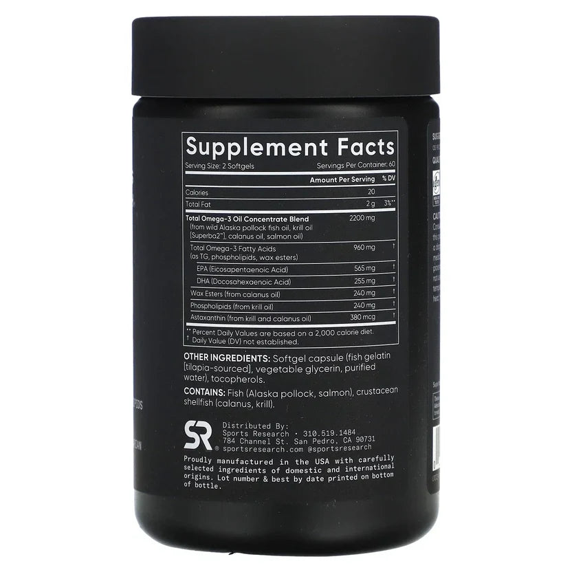 Premium Omega-3 Fish Oil Capsules – High Strength EPA & DHA Support for Heart & Brain Health | 120 Softgels