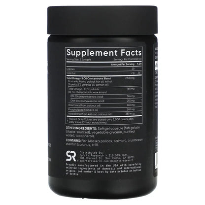 Premium Omega-3 Fish Oil Capsules – High Strength EPA & DHA Support for Heart & Brain Health | 120 Softgels
