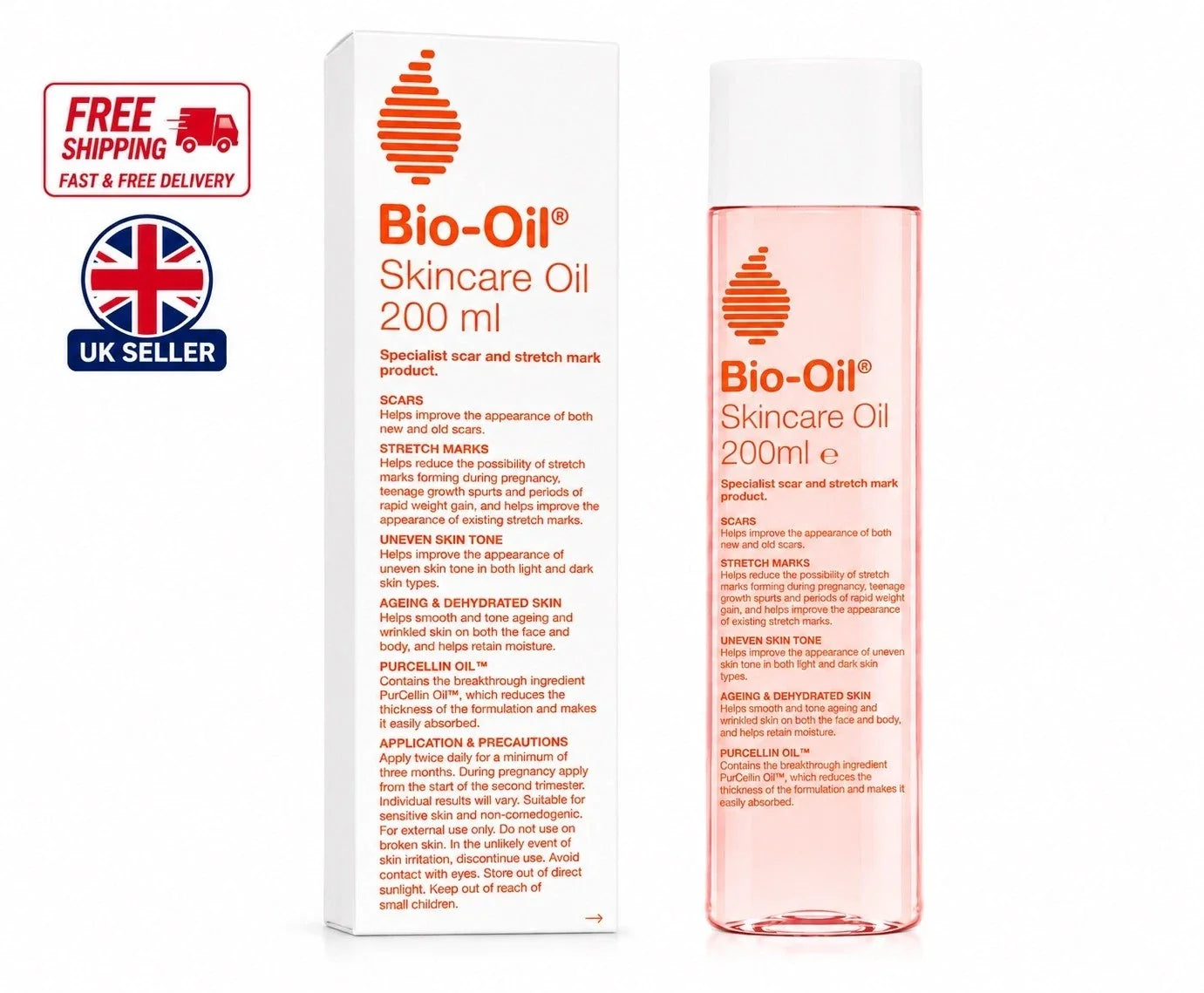 Skin Care Oil for Hydration, Scars, Stretch Marks & Even Skin Tone | Nourishing Body Serum for Daily Moisturizing