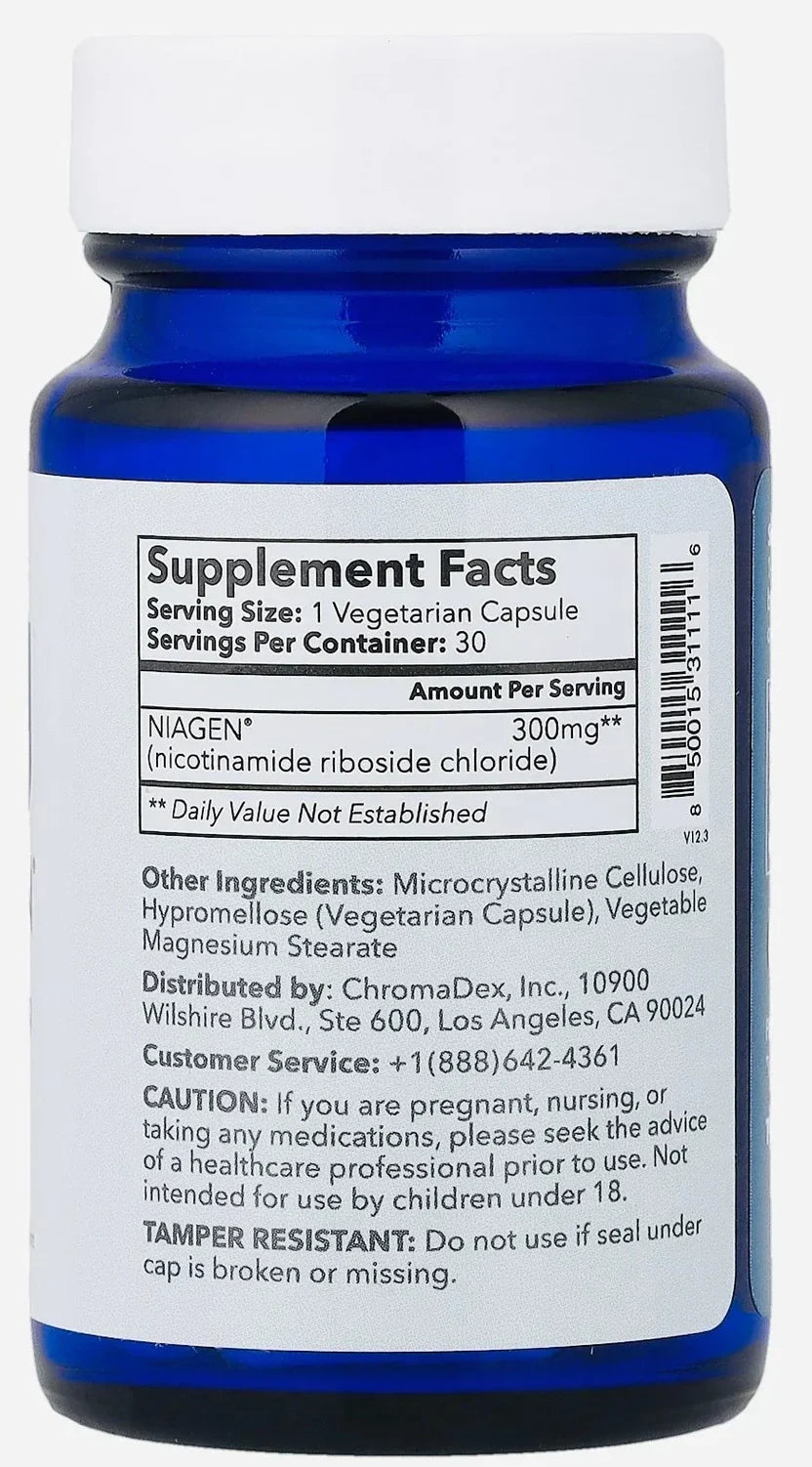 TRU NIAGEN Formula NAD+ NR Supplement 300mg Nicotinamide Riboside30 Capsules