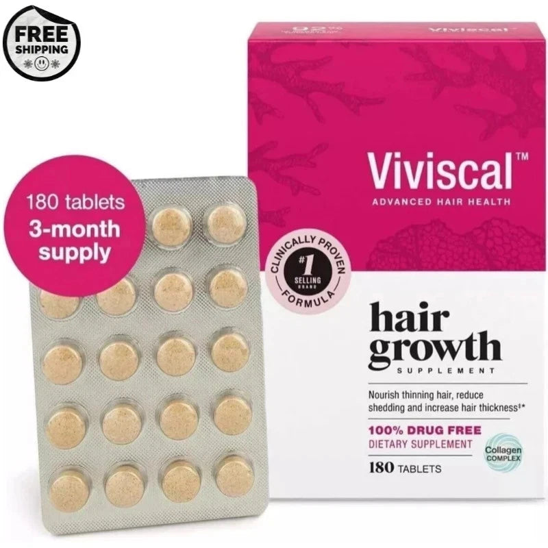 Viviscal Hair Growth Supplement for Women 180 Tablets | 3-Month Supply | Advanced Hair Health Formula