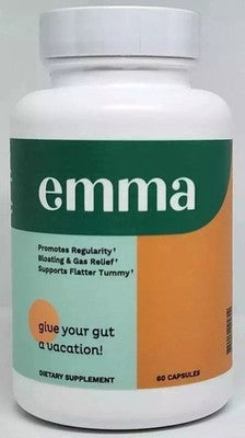 Emma Relief Gut Health - Gas And Bloating Relief, Constipation, Leaky Gut Repair - 60 capsules