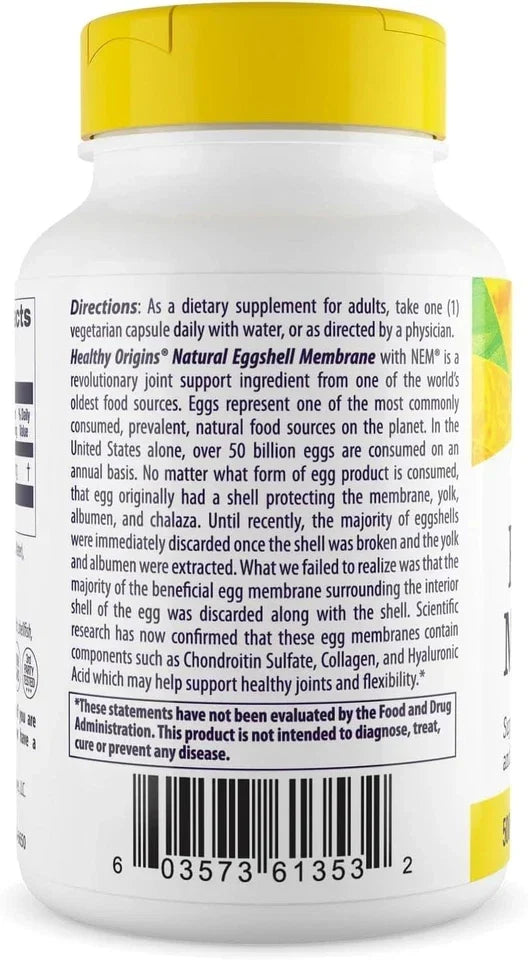 Healthy Origins Eggshell Membrane 500 mg (NEM, Non-GMO, 30 Count