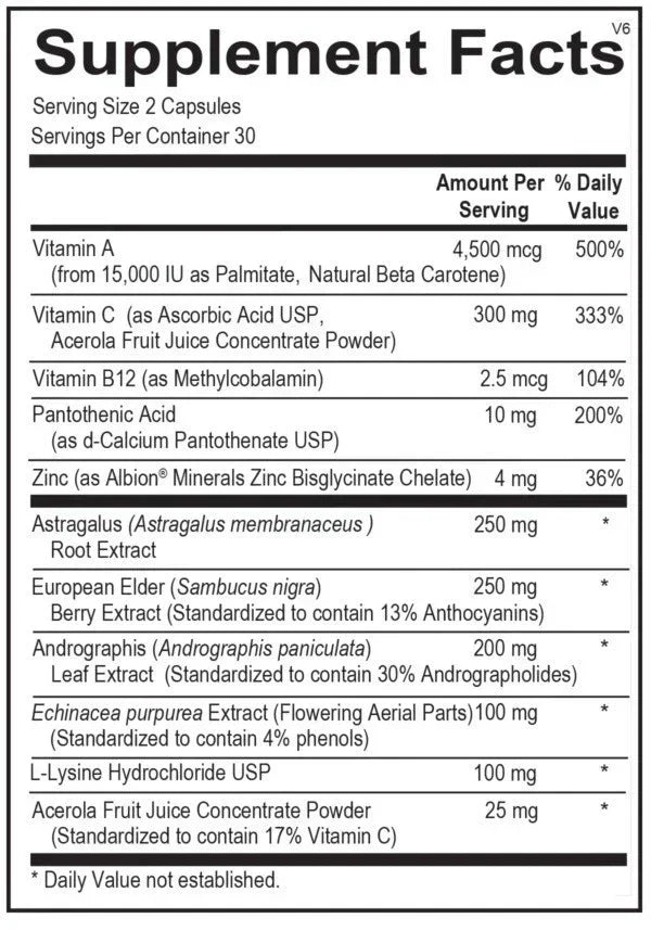Viracid Immune Support Supplement 60 Caps